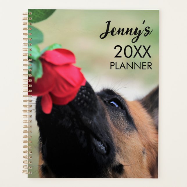 Agenda German shepherd Monthly Planner Book (Frente)