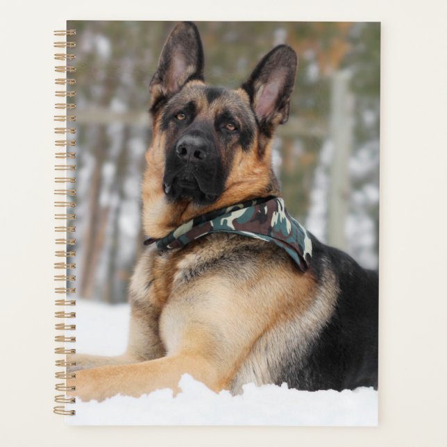 Agenda german shepherd Na Neve (Frente)