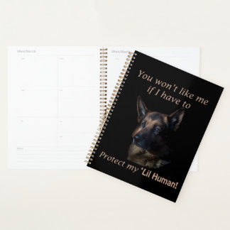 Agenda German shepherd Protege o meu "Lil Human"