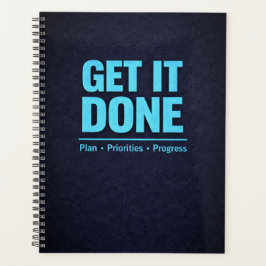 Agenda Get It Done Blue Motivational Planner