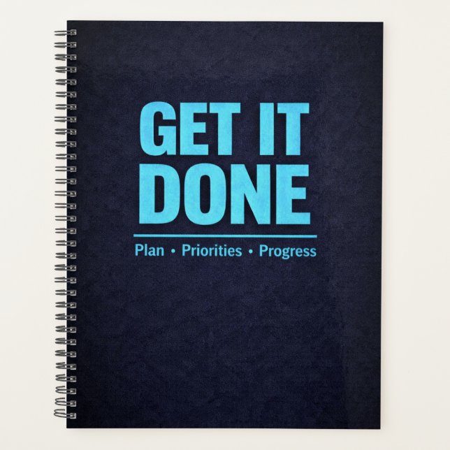 Agenda Get It Done Blue Motivational Planner (Frente)