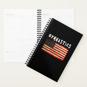 Agenda Ginástica Grunge Americana Bandeira EUA