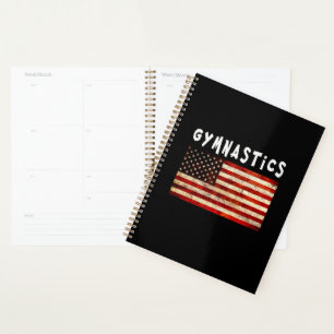 Agenda Ginástica Grunge Americana Bandeira EUA