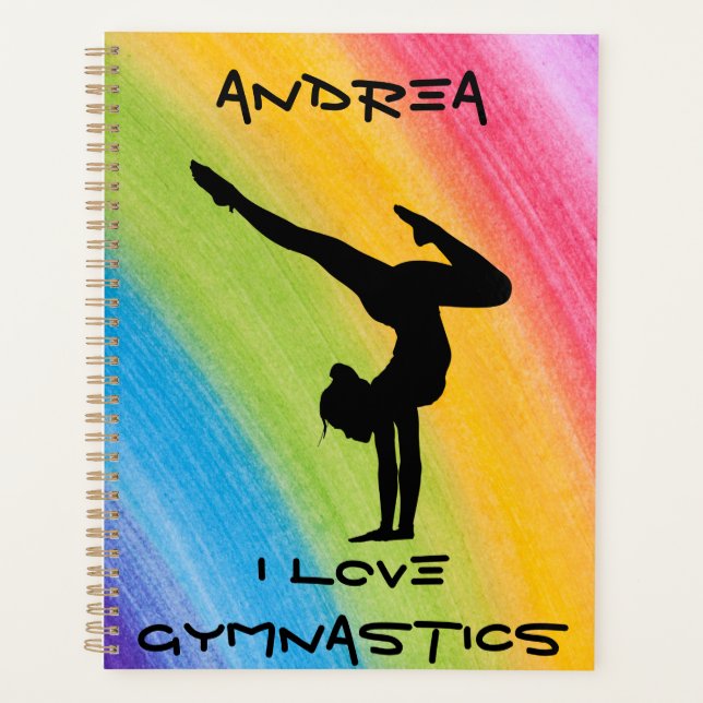 Agenda Ginástica Manipula Arco-Íris Desenho Funky (Frente)