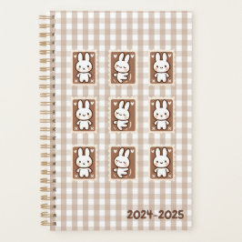 Agenda Gingham pequeno latte