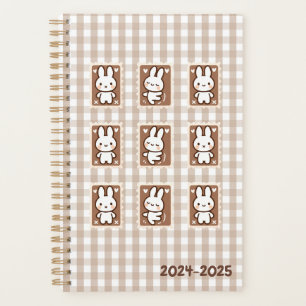Agenda Gingham pequeno latte