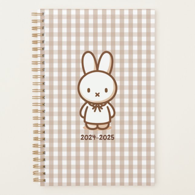 Agenda Gingham pequeno latte (Frente)