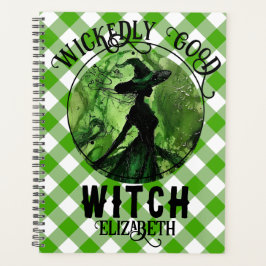 Agenda Gingham Verde de Bruxa Perfeitamente Boa Personali