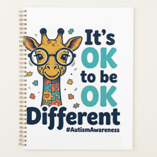 Agenda Girafa Conscientização do Autismo É OK Ser Diferen