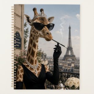 Agenda Girafa Parisiense em Elegância Preta