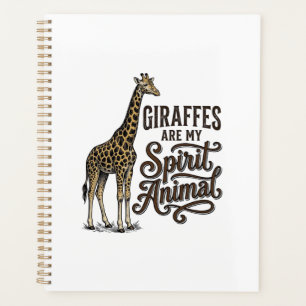 Agenda Girafas São o Meu Animal Espiritual Camisa Vintage