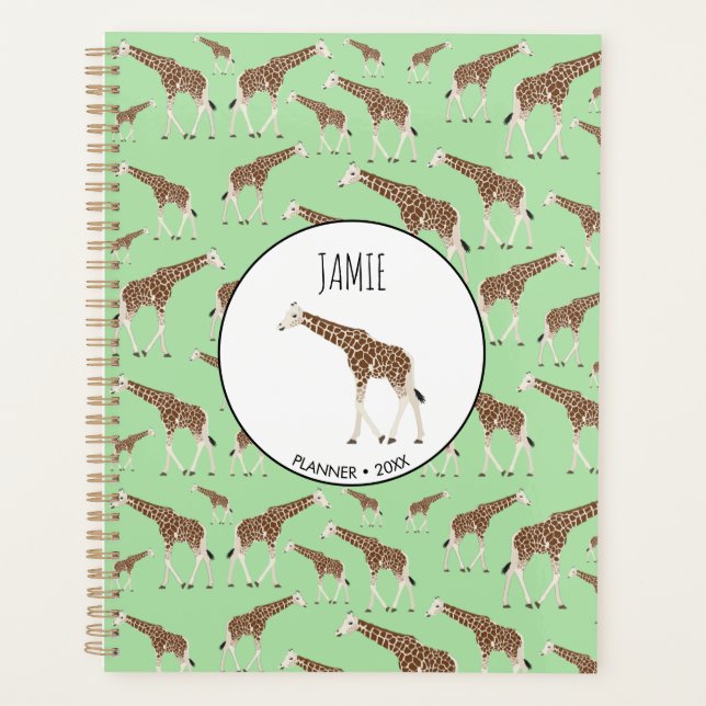 Agenda Giraffe Jungle Safari — Livro de Nomeações de Anim (Frente)