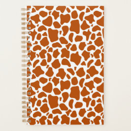 Agenda Giraffe Orange Print Notebook Planner 
