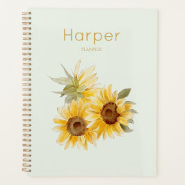 Agenda Girassóis Aquarela Personalizados