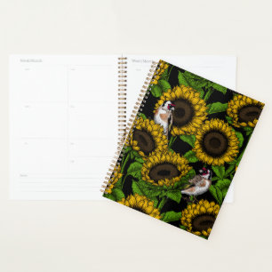 Agenda Girassóis e coxas douradas a preto