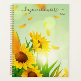 Agenda Girassóis Personalizados Elegantes Em Personalidad