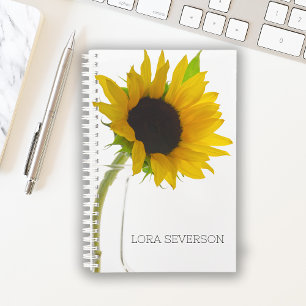 Agenda Girassol Amarelo em Branco