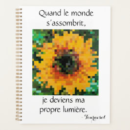 Agenda Girassol pixelizado luminoso