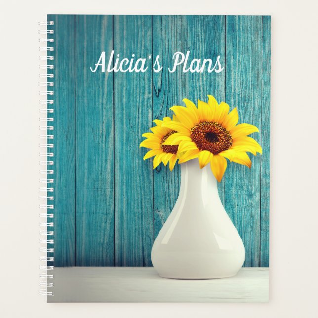 Agenda Girassol Potente Personalizado (Frente)