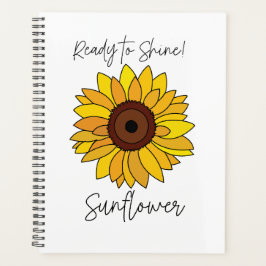 Agenda Girassol pronto para brilhar girassol