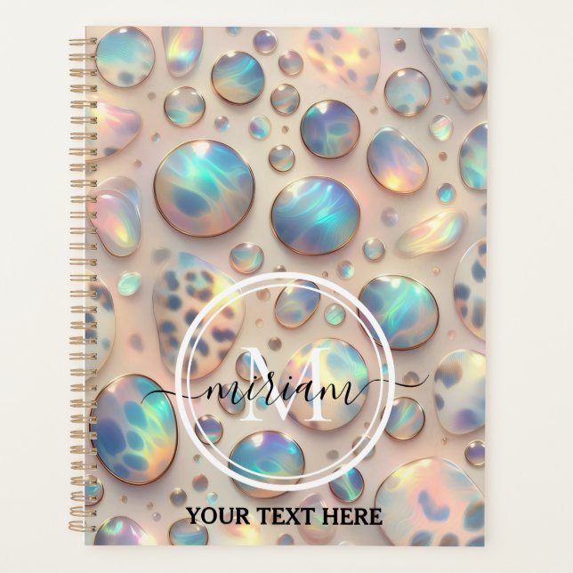 Agenda Girly Glam Opal Leopard Print Office School (Frente)