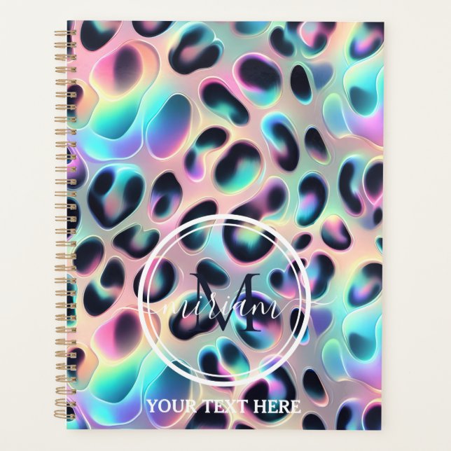 Agenda Girly Opal Leopard Print Office School (Frente)