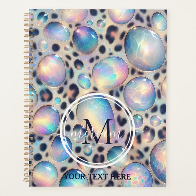 Agenda Girly Opal Leopard Print Office School (Frente)
