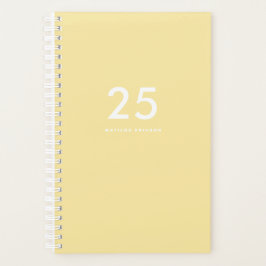 Agenda Girly Pastel Yellow Name School