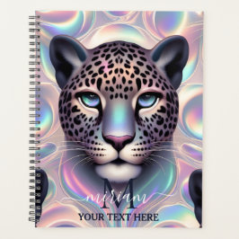 Agenda Girly Trendy Opal Leopard Print Monogram Softcover