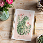 Agenda Girly Watercolor Abstrato Cheetah Floral<br><div class="desc">Abraçar o lado selvagem da organização com este planejador do tipo um, apresentando nossa coloração d'água pintada manualmente com uma reviravolta lúdica. As manchas únicas da chita estão cheias de um padrão retrô de tabuleiro, acrescentando um toque de talento divertido e moderno ao seu planejamento diário. Agrupado por delicados florais...</div>