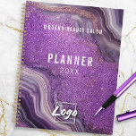 Agenda Glam Chic Purple Glitter Agate Marble Anualmente<br><div class="desc">Apresentando nosso excelente planejador personalizável! Criado para aqueles que apreciam estilo e funcionalidade, esse planejador combina perfeitamente a beleza natural com um toque de glamour. O cobrir apresenta padrões de pedra mármore agadas mesmerizando em tons ricos de roxo, lavanda e creme. Essas camadas giratórias evocam a elegância e profundidade encontradas...</div>