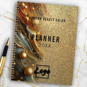 Agenda Glam Dourada Gliteria de Luxo - Marble Anualmente