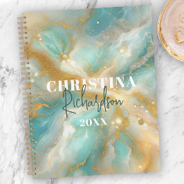Agenda Glam Luxúria Elegante Marble Marble Dourado Glitte