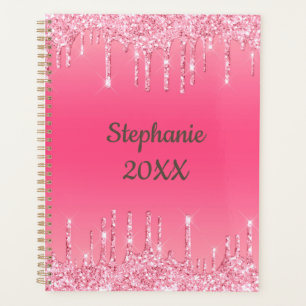 Agenda Glamour Tendência Brilho Cor-de-rosa Personalizado