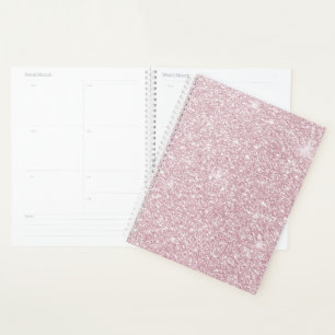 Agenda Glitter cintilante rosado e elegante de abstrato c