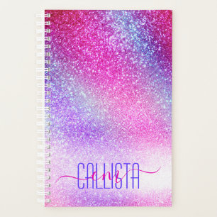 Agenda Glitter da Nebulosa Púrpura Majestosa Rosa