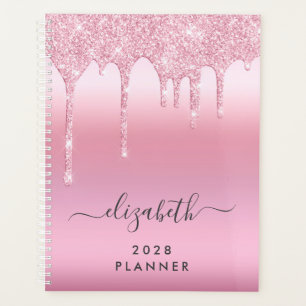 Agenda Glitter Drives Rosa Personalizados