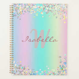 Agenda Glitter Holográfico Unicorn