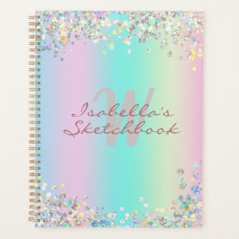 Agenda Glitter Holográfico Unicorn