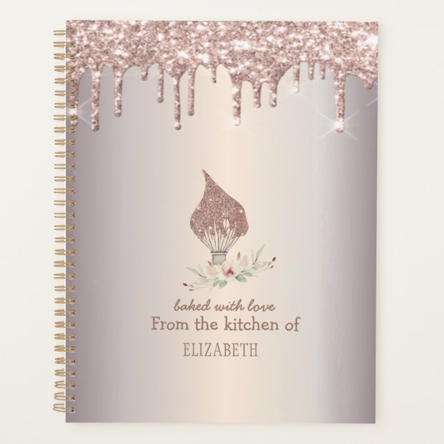 Agenda Glitter Whisk Rose Gold Glitter Drips Bakery    (Frente)