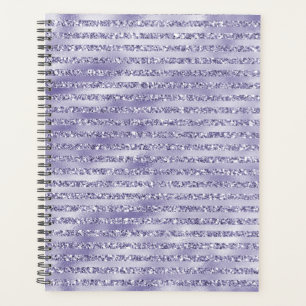 Agenda Glitzy Girly Purple Glitter Stripes