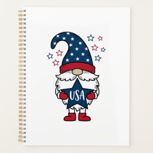 Agenda Gnome Patriótico EUA Estrela Vetor Camisa Design_1