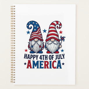 Agenda Gnomos Patrióticos Feliz 4 de Julho Camisa América