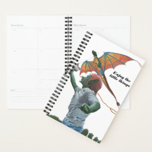 Agenda Goblin Child Voando Dragão Kite Fantasy Planner
