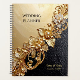 Agenda Gold Floral Embellishments Planner
