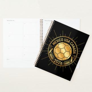 Agenda Gold Football Emblem 2026 | Mexico USA Canada