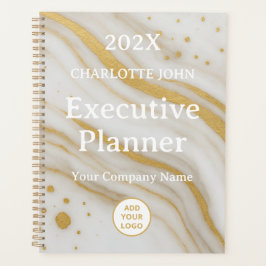 Agenda Gold Marble Executive Custom Name 2026