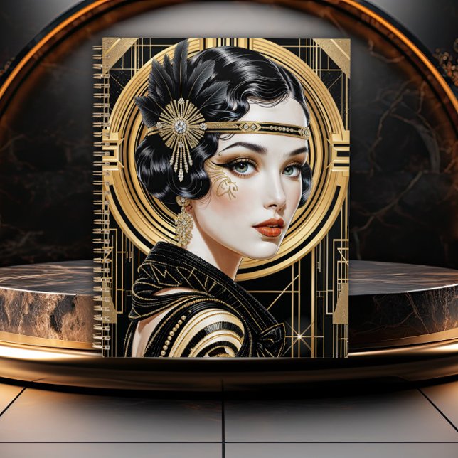 Agenda Golden Gatsby Glamour Art Deco (Criador carregado)