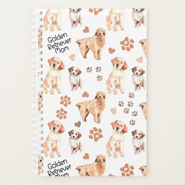 Agenda Golden Retriever Mom Pattern (Frente)