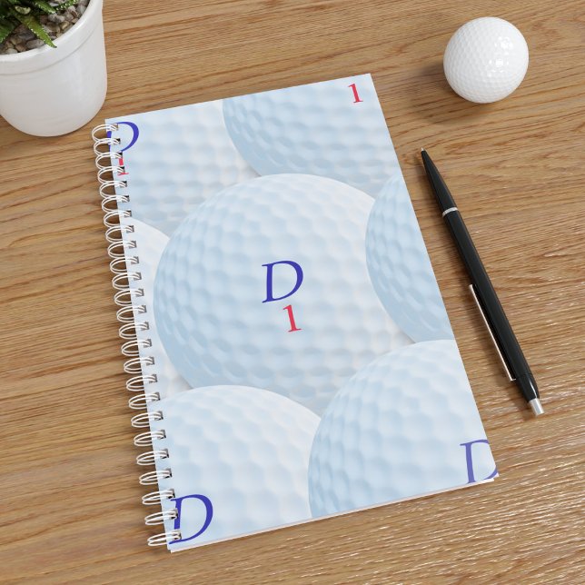 Agenda Golf Ball Design Golfer's Weekly Planner (Love golf and planners? Just add your initial and golf ball number. Makes a great gift for golfers)